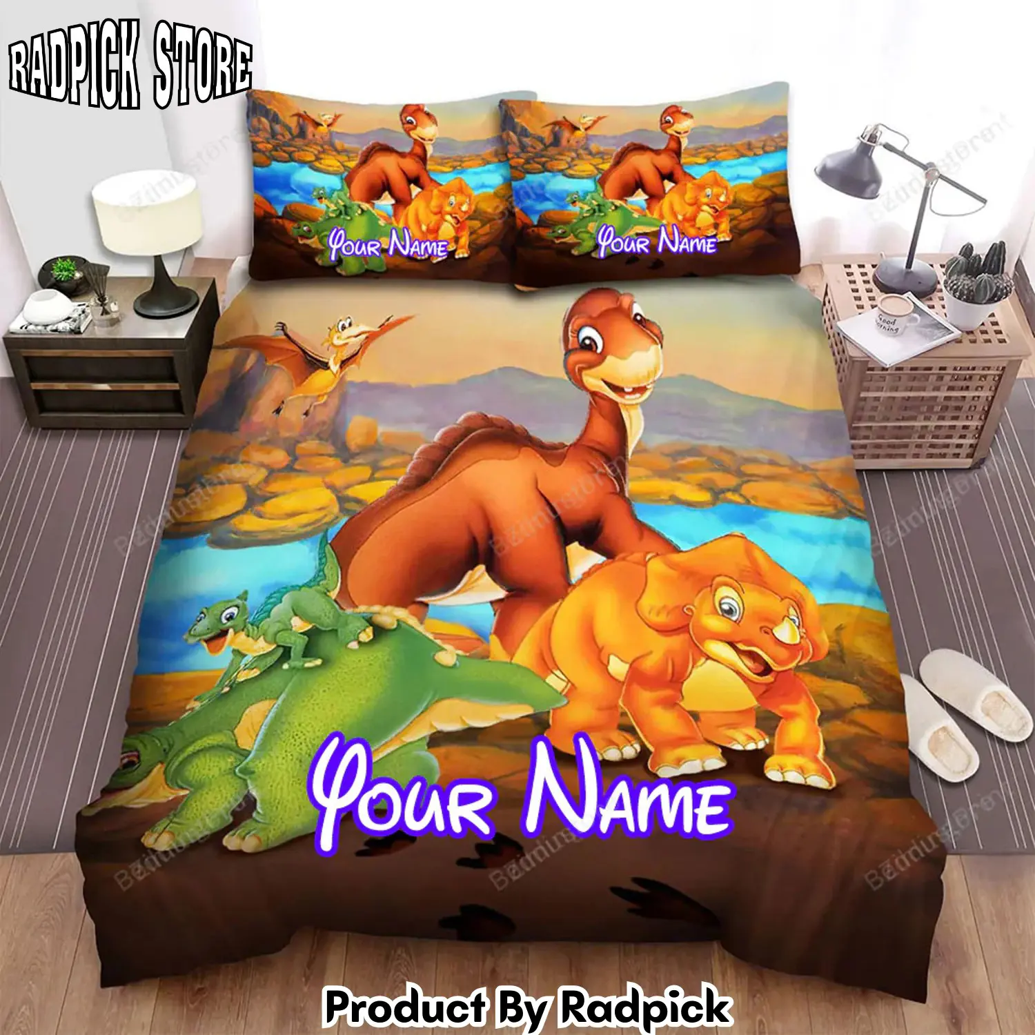 Radpick the land before time movie friends bed sheets duvet cover personalized name bedding sets rp3271158